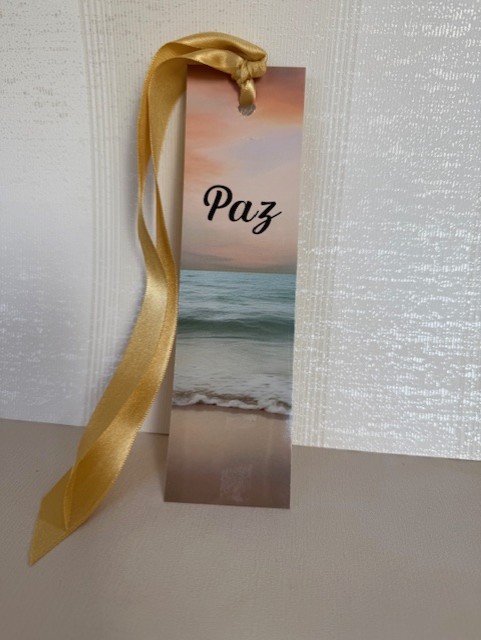 marcador de livro tema Paz